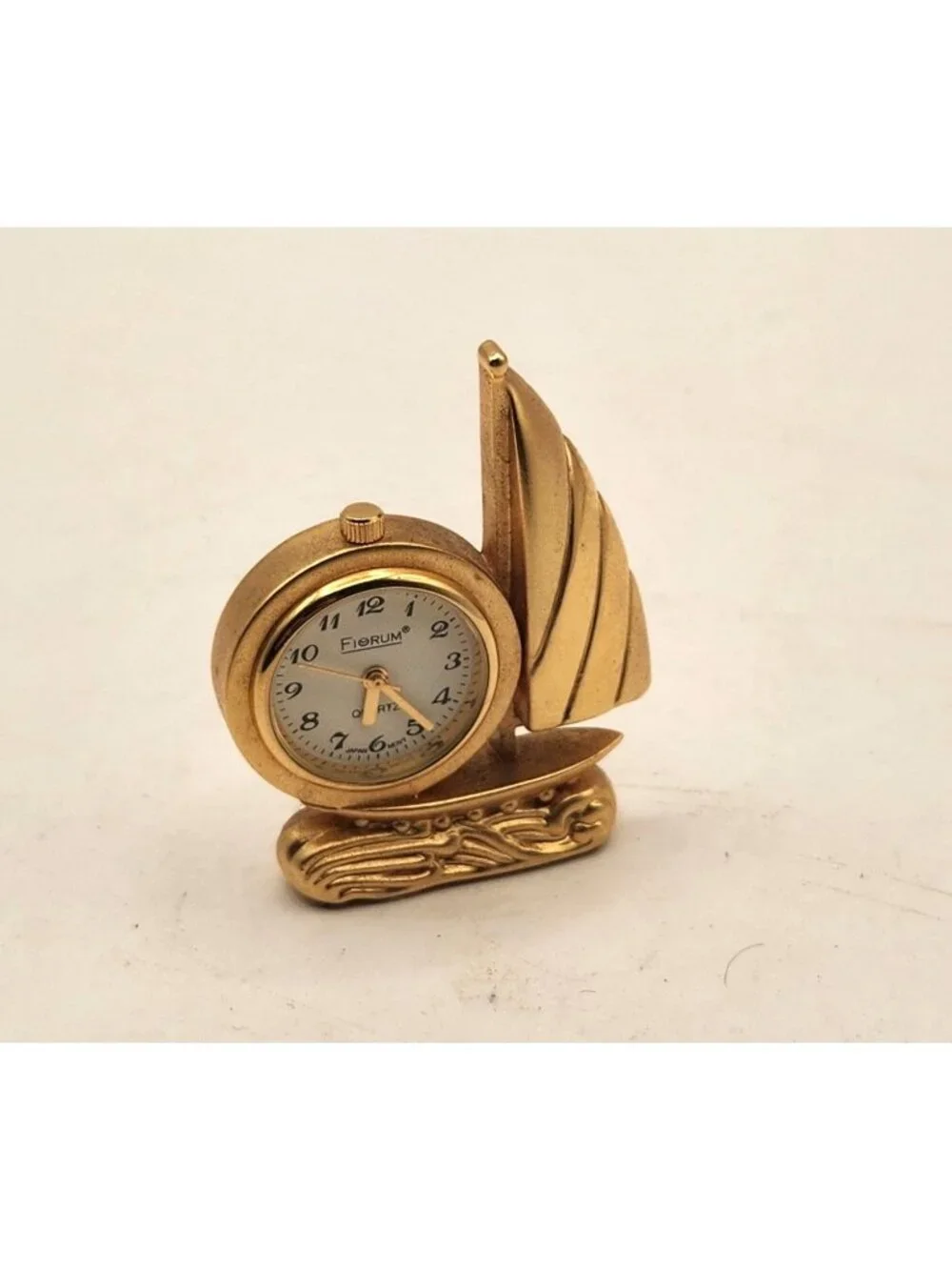 Himi - Miniature Clock - Brass / Metal - Sail - Quartz